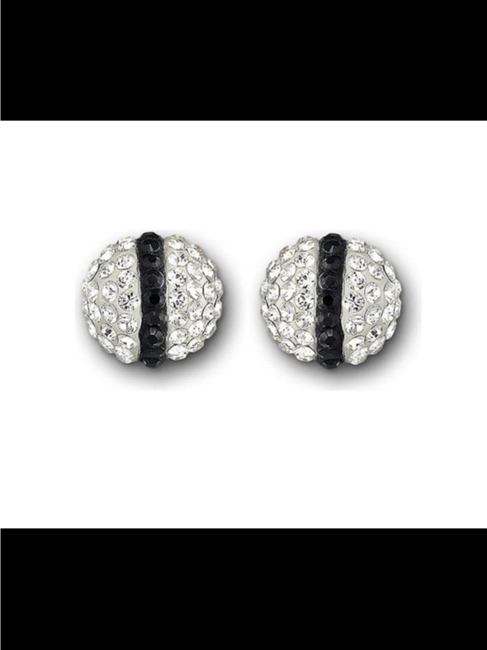 Black and white swarovski studs vintage - authentic. #1218 no box